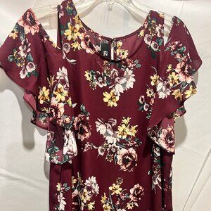 Floral Cold Shoulder top